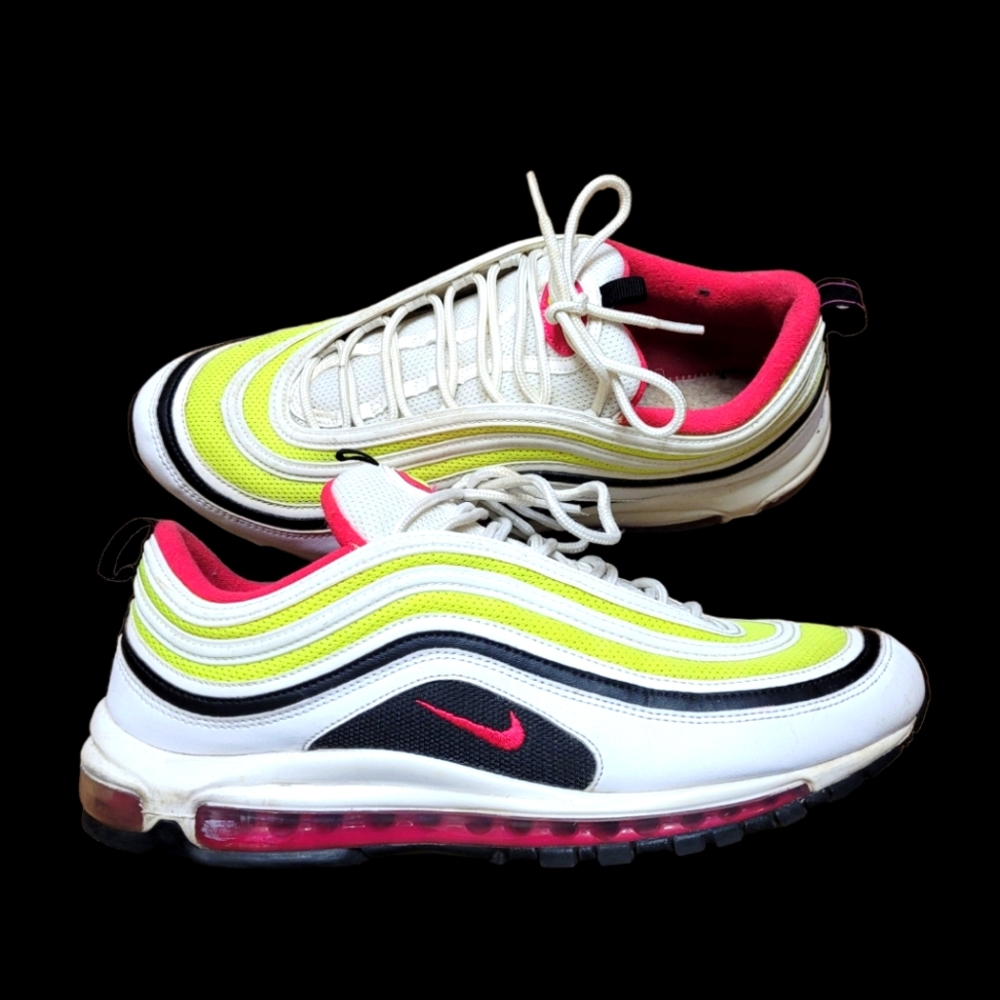 Nike Air Max 97 C19871-100 Men White/Red/Green Running Sneaker Sz 13
